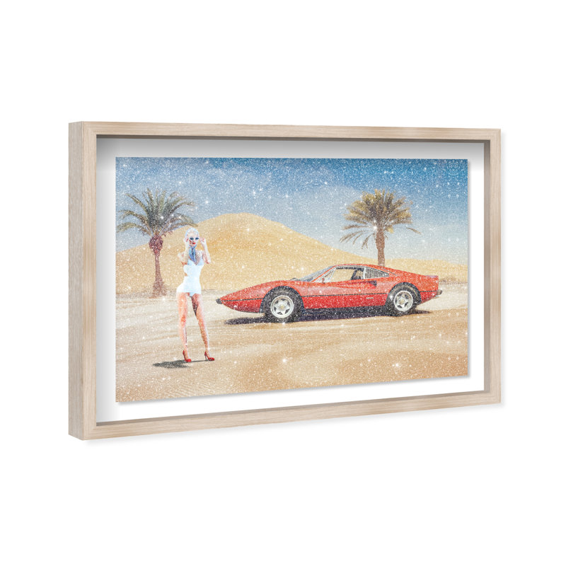 Perfect Place to Tan Canvas Transportation Print by Oliver Gal, 21.5"H x 31.5"W, Natural Oak Frame
