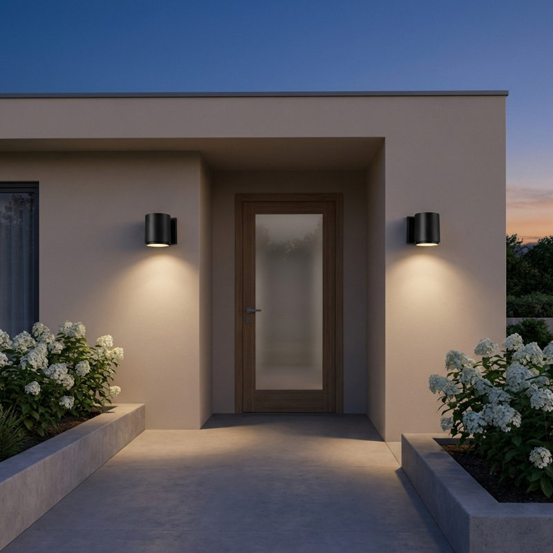Huntwick LED Round Outdoor Wall