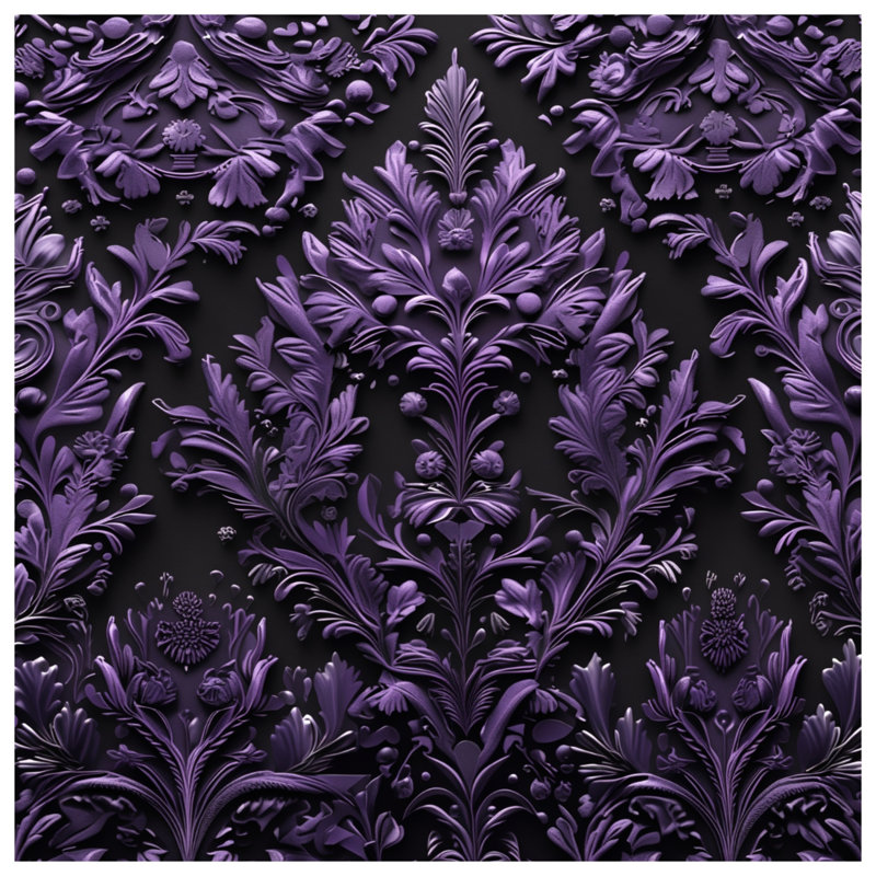 Coussins décoratifs mauves à motif floral double face, 18 x 18 inches