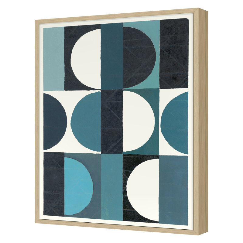 Blue Moons Print by Andy Burgess, Oak Framed, 24" H x 18" W x 1.5" D