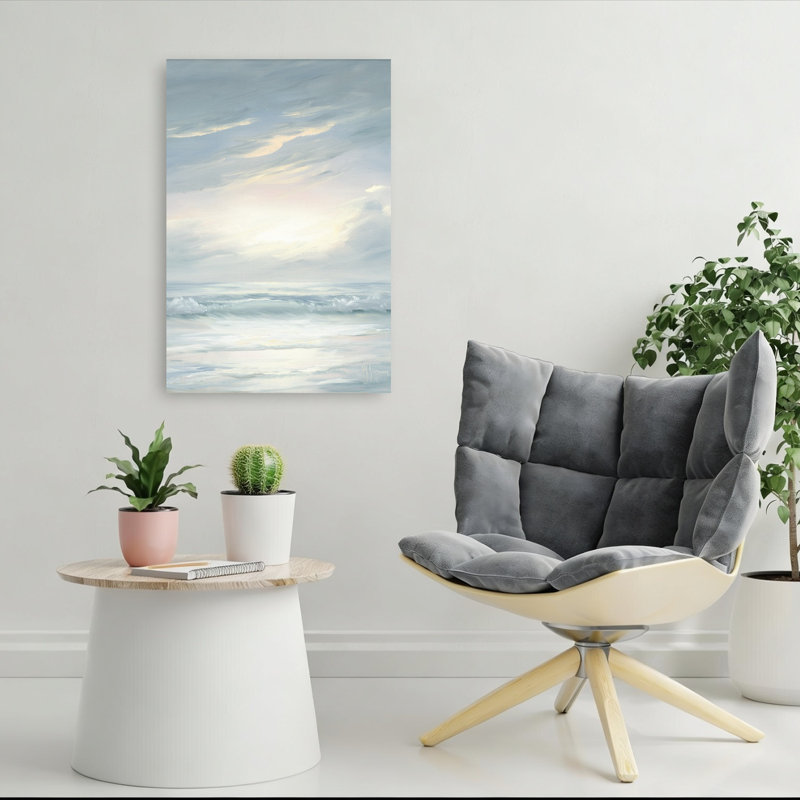 Art mural de plage rétro moderne, 36" H x 24" W