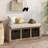 Rustic Storage Bench With 3 Removable Classic Rattan Basket , Entryway Bench With Removable Cushion-766084852