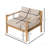 Acacia & Beige Rope Lounge Chair With Concrete-Acacia Side Table – Light Grey, Chair-671429182