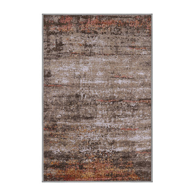 Tapis brun / orange Brinlee