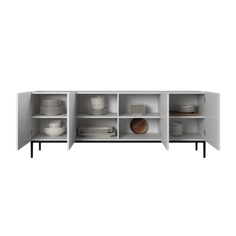 Sideboard 200 4D, White/Black