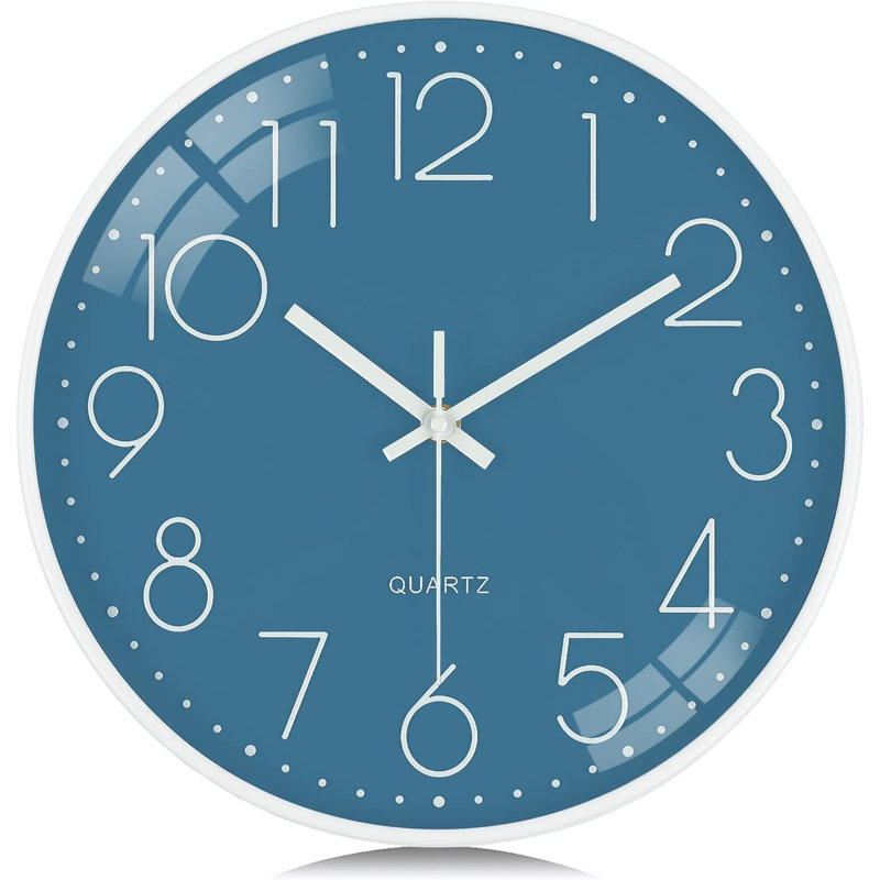 Wall Clock, Cerulean Blue