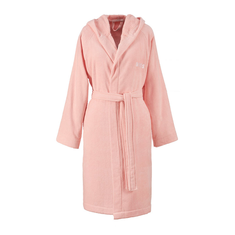 100% Cotton Terry Cloth Girl / Woman+ Mid-Calf Bathrobe, S, Pink