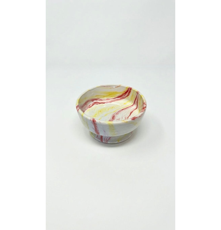 Bol pour nourriture pour animaux, Jaune/rouge