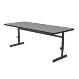 Rectangle 6 Person Height Adjustable 72'' L Modular Computer Table
