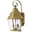 Luminaire suspendu pour lanterne murale d'extérieur en laiton antique 8 pouces 8 pouces