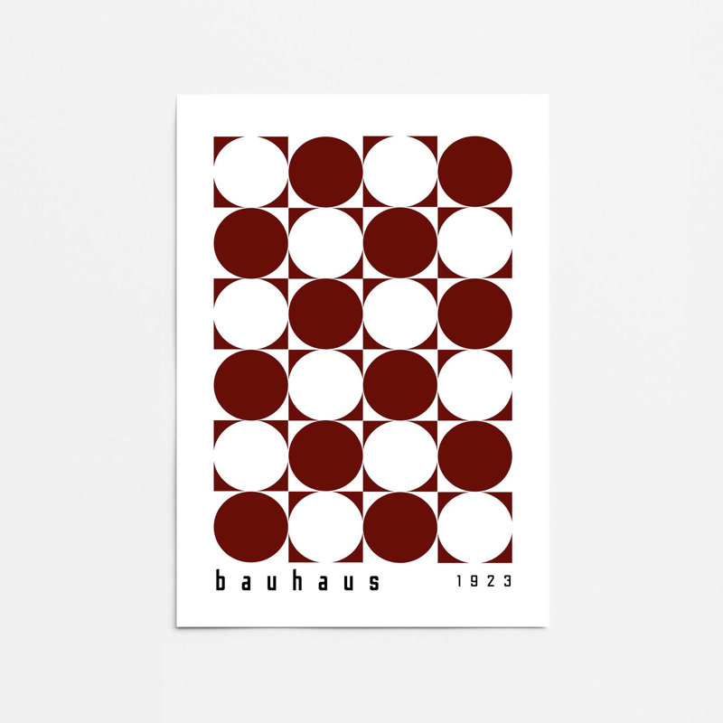 Imprimé roulé Bauhaus, H 14 po x l 11 po
