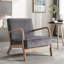 Chaise rembourrée en microfibre de style rétro-2021729987