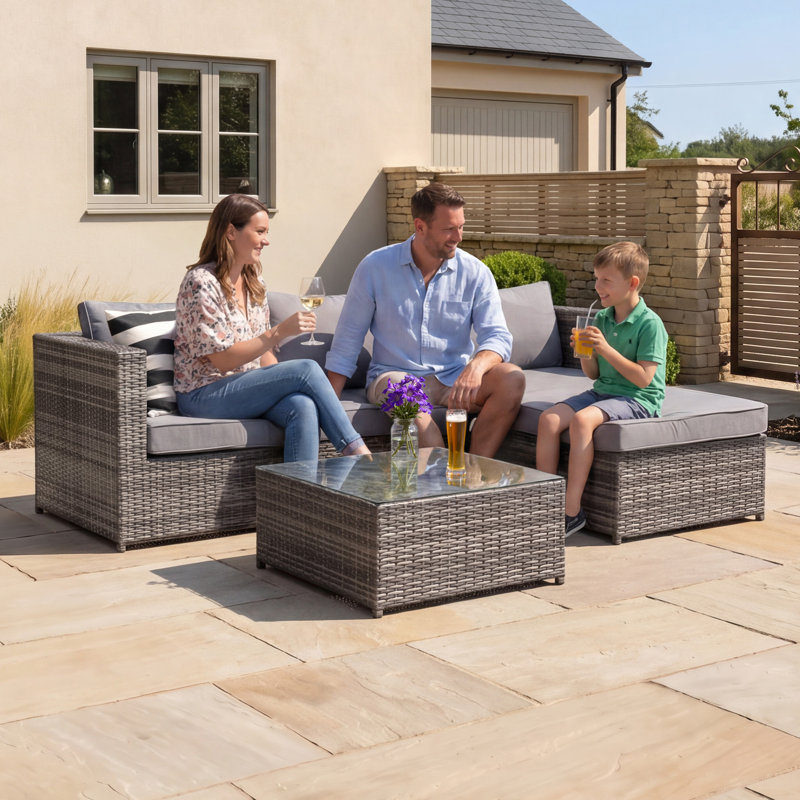 Aviva 4 Seater Rattan Corner Sofa Set