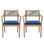 Ensemble de meubles d'extérieur en bois d'acacia 5 pièces-847058327