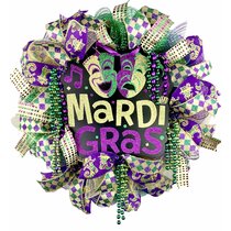 Verve home Furnishings on Instagram: Mardi Gras wreath available! Open  today 10-5! $350