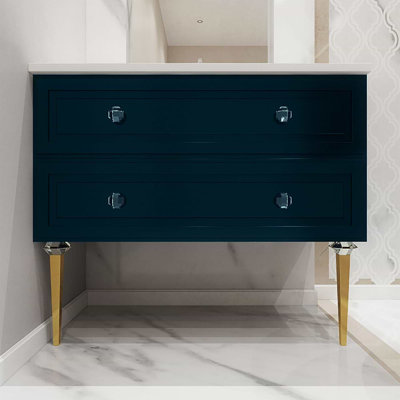 Alma 42.25" Wall Mounted Single Bathroom Vanity with Top