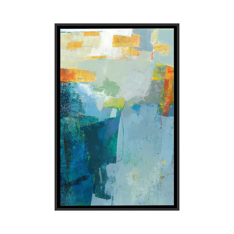 «Ais» par Sue Jachimiec - impression d'art graphique, Pas de tapis, Toile avec cadre noir, H 26 po x l 18 po x 1,5 po