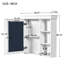 Armoire de salle de bain durable en panneau de fibres à densité moyenne avec miroir et tablettes réglables, parfaite pour les petits espaces et le rangement multi-usage.