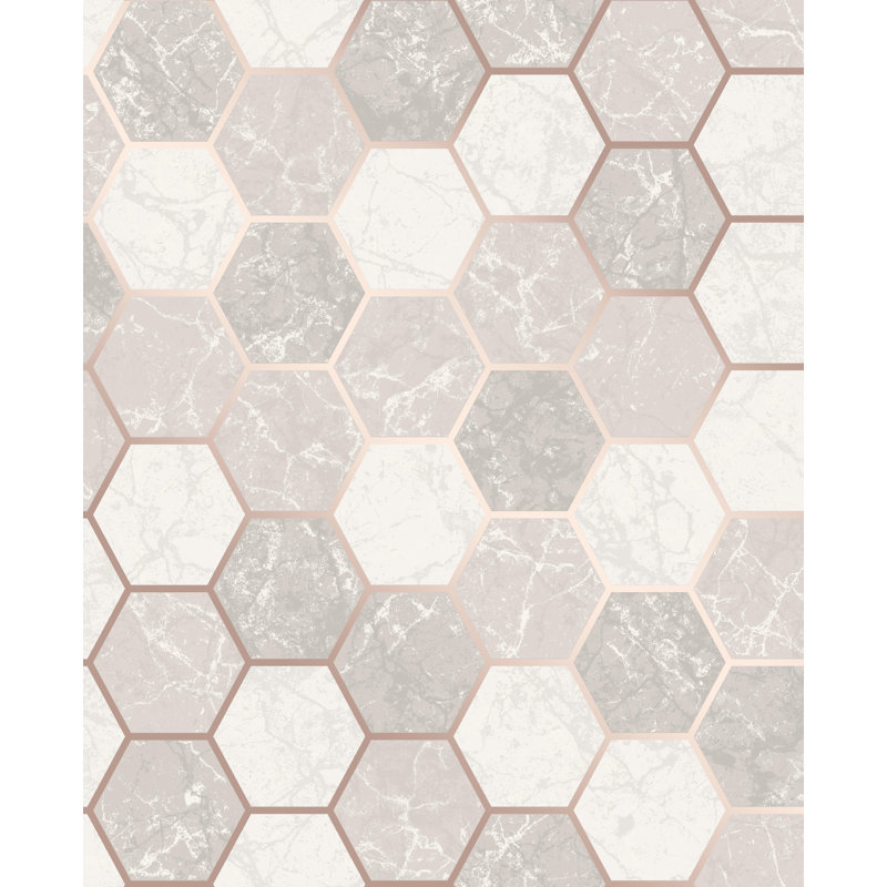 Radium 10m x 52cm Wallpaper Roll, Rose Gold