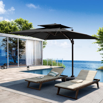 Herrell 11' x 9' Rectangular Cantilever Umbrella without Weighted Base