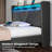Karo Upholstered Metal Wingback Storage Bed with Headboard, Charging Station and LED Lights-753594849-788990414