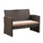 Ashville Conversation Wicker Sofa Set - Sofa, Table & Two Armchairs Included Khaki Cushions