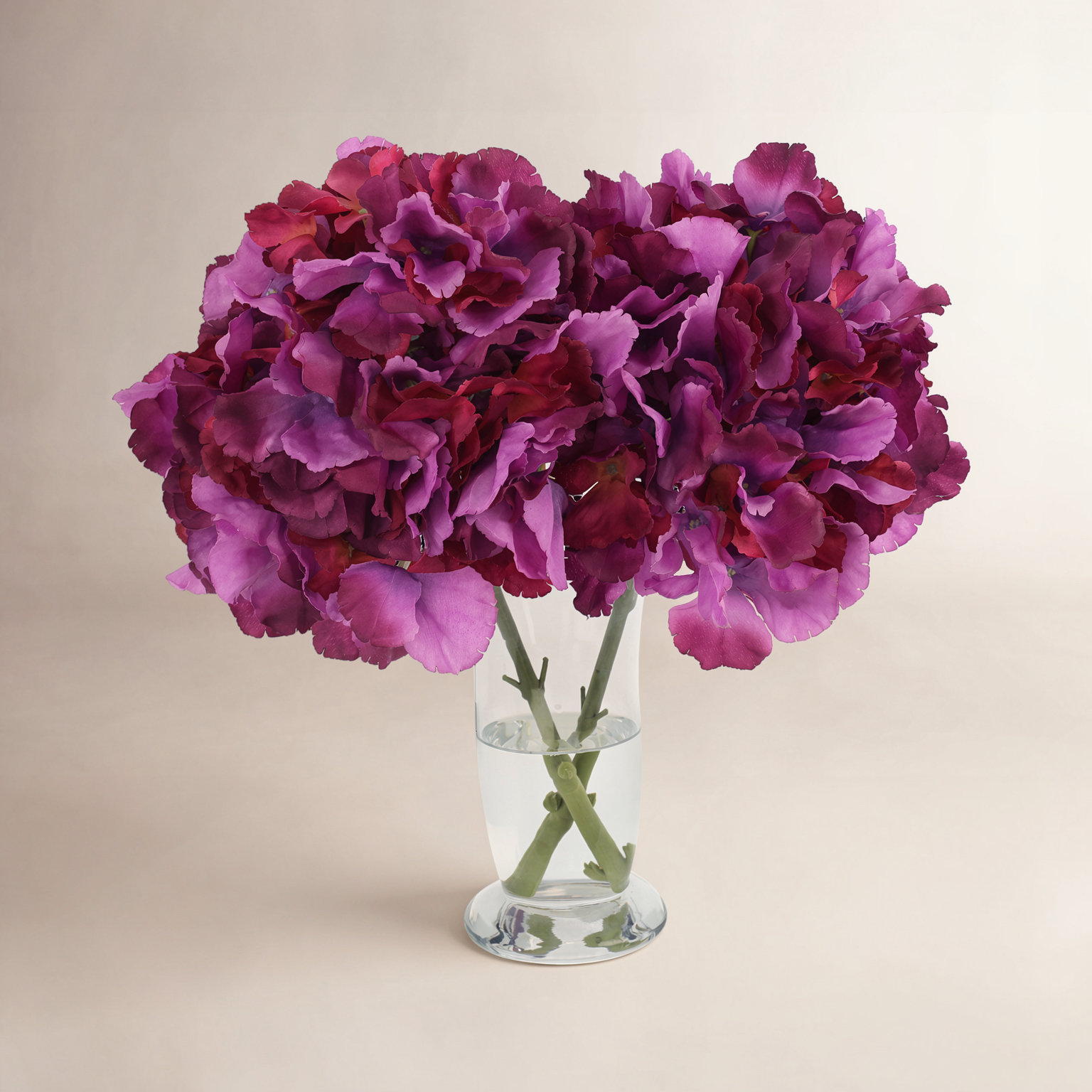 Addison Hydrangea Stems, Magenta