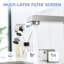 Robinet de lavabo de salle de bain à 3 trous en acier inoxydable à 3 trous, nickel brossé, conception à deux poignées, poignée latérale double et nickel massif, robinet d'eau potable sécuritaire