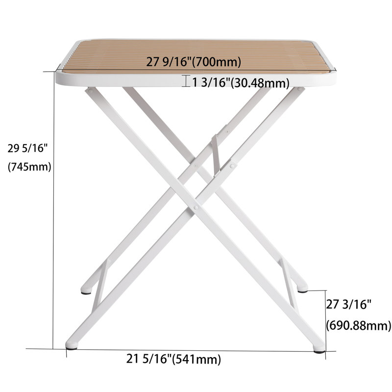 Table moderne pliante carrée