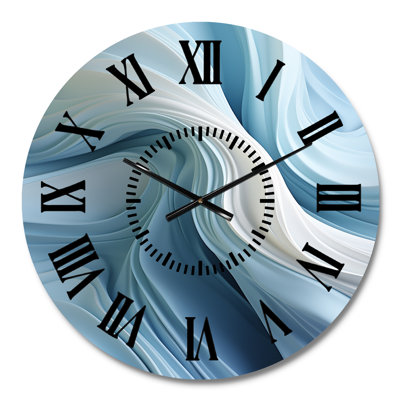 Horloge murale blanche et bleue Zen
