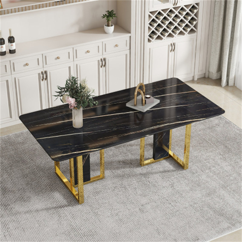 X-F-1297-200100-BKG-CPG (table seulement), Noir et or