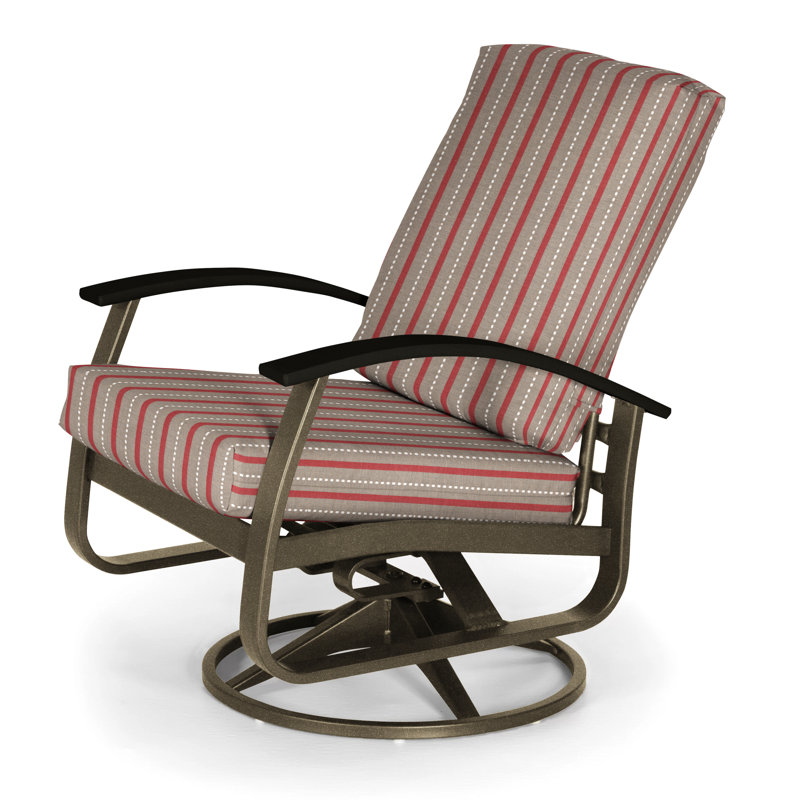 Belle Isle Outdoor Swivel Lounge Chair, Cast Ash Sunbrella® Plainweave, Black P70, Textured Beachwood