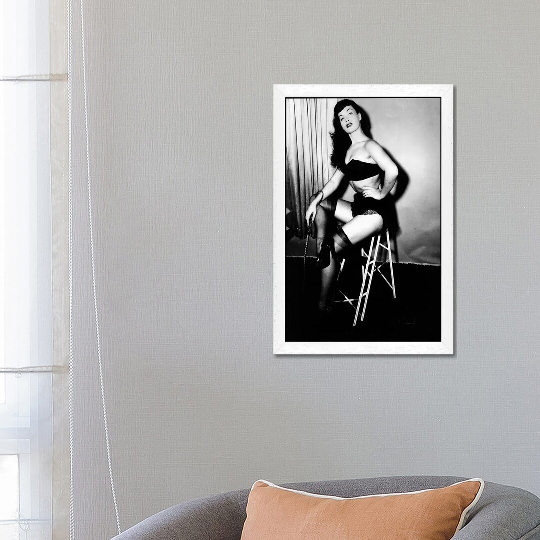 Leinwandbild Bettie Page, Amerikanisches Model und Pin up, ca. 1955 von Rue Des Archives