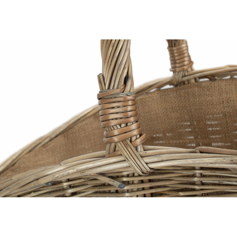 Harvesting Wicker Basket, 33cm H x 59cm W x 30cm D