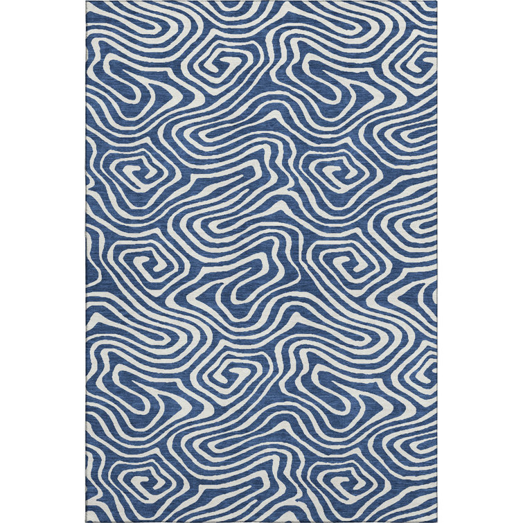Premium Machine Washable Colmenero AMF1020 Swirls Rug