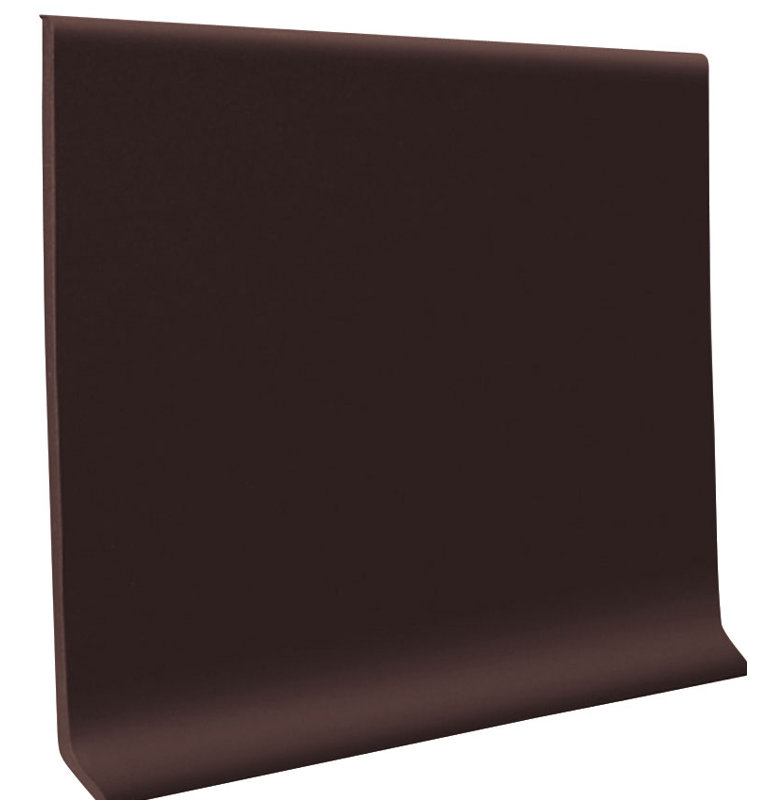 Vinyle (TV) 4 po H x 48 po L x 0,080 po d'épaisseur, plinthe murale, couleur marron (ensemble de 30), Brun