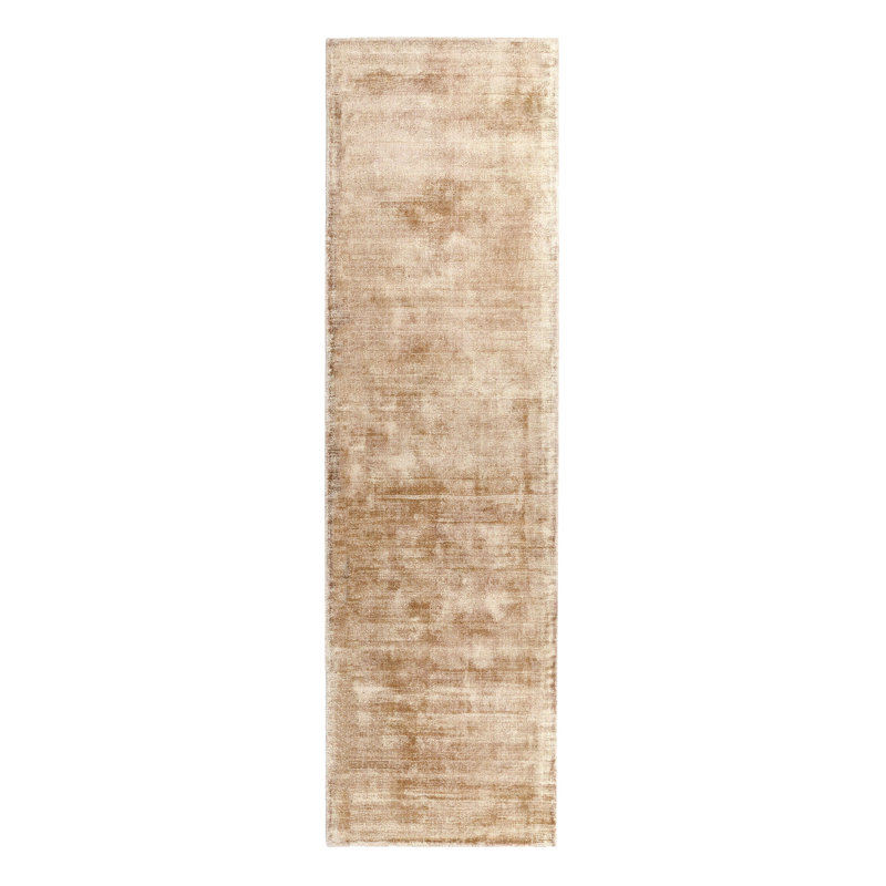 Doris Solid Colour Viscose Hand Woven Area Rug, Runner 66 x 240cm