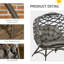 Trapeza Double Egg Chair with Stand-1287917271