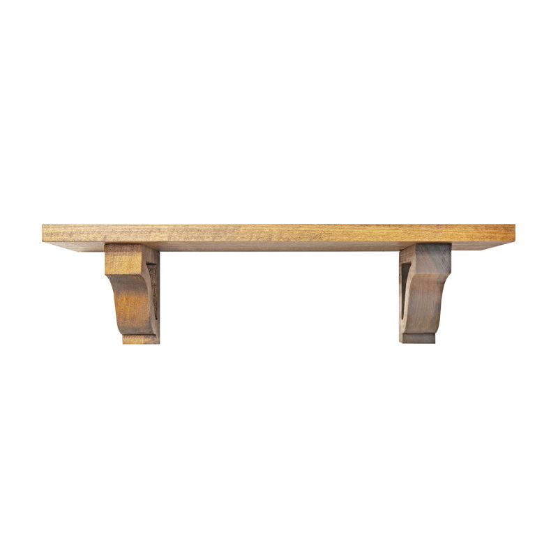 Étagères Rayne / corbeaux W, H 6 po x l 26 po x P 4,5 po, Brun