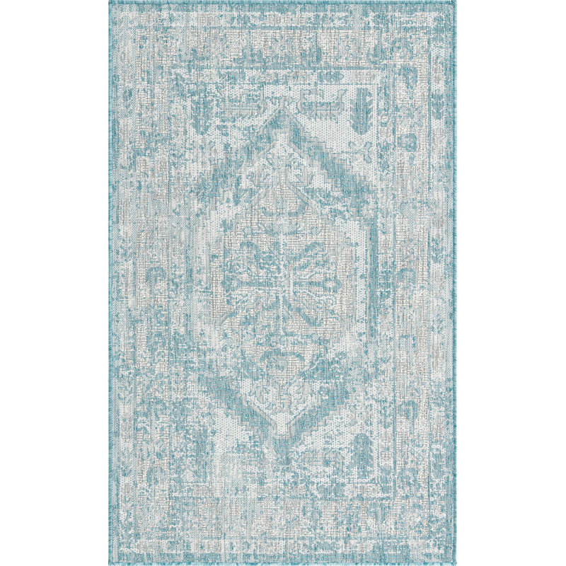 Oriental Indoor / Outdoor Rug, Rectangle 3'3" x 5'3"