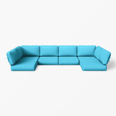 5'' Outdoor Cushions and Replacement Patio Cushions 25.5''W X 25.5''D Outdoor Furniture Cushions Set for 6 Seats