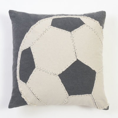 Soccer Cotton Throw Pillow