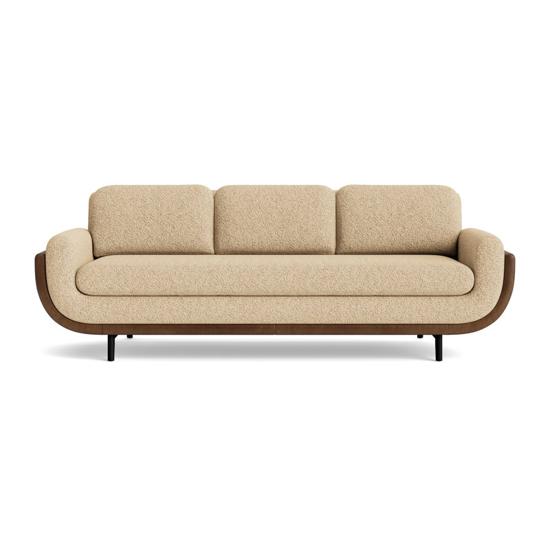 Regatta 90 Sofa, Berber - Dune/Bedford - Tobacco, Black