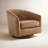 Bennett Genuine Leather Swivel Barrel Chair-107095655