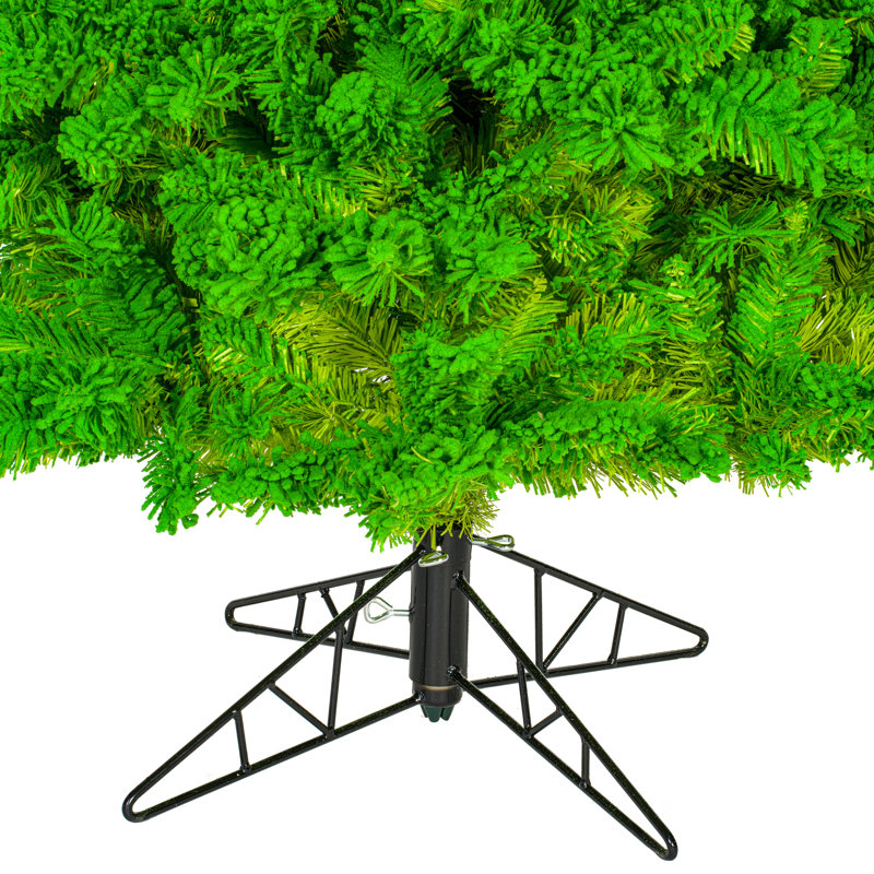 Flocked Lime Fir 6.5' H Artificial Fir Christmas Tree, 6.5' H x 37" W