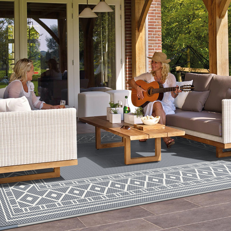 Tapis d'extérieur Keertan, Rectangle 9 pi x 12 pi