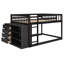 Lit superposé double avec 4 tiroirs et 3 tablettes espresso-2095000441-2095000443