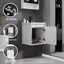Meuble-lavabo 16 po avec lavabo en céramique et porte d'armoire à fermeture en douceur, fixation murale flottante, bonde escamotable, siphon inclus, blanc (sans robinet), K1 (incluant A +)-1979876650-1979876653
