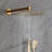 Luxury Shower System In Brushed Gold With Head, Hand Shower, And Bodysprays Self-Cleaning Valve Finish-121169331