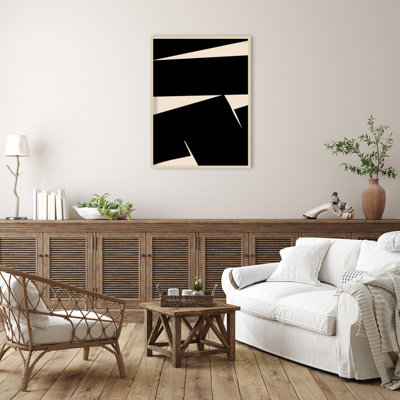 Black Plain Abstract Print by Little Dean